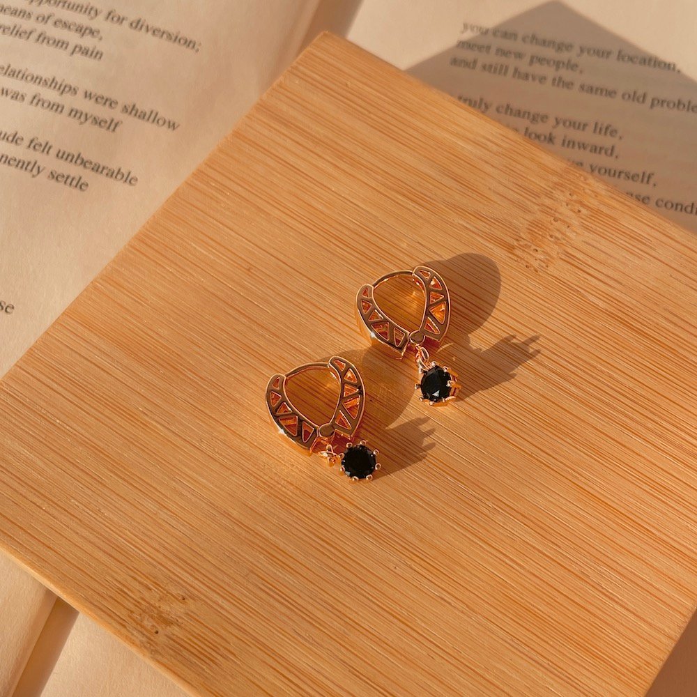 IMG_6333 Sia (Black) Earrings - Image 1