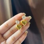 Solitaire Heart Earrings - Image 2