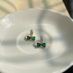 Emerald Bow Earring