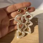 Pearl Link Earrings - Image 2