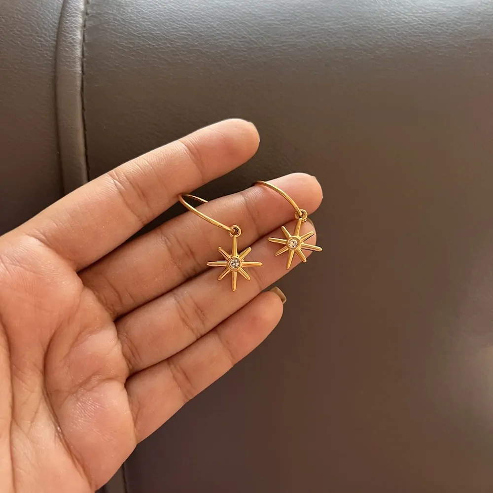 Star dropping Earrings - Image 2