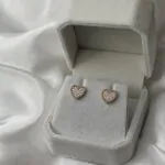 Dia Heart Studs - Image 4