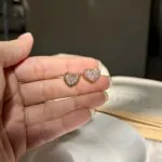 Dia Heart Studs - Image 2